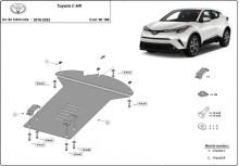 Plieninė katalizatoriaus apsauga Toyota C-HR (2016-2023)