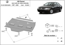 Plieninė automatinės pavarų dėžės apsauga VW Passat B5, B5.5 (1997-2005)