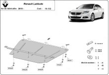 Plieninė variklio apsauga Renault Latitude (2010-2015)