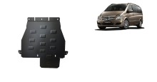 Plieninė pavarų dėžės apsauga Mercedes Viano W639 - 4x4 - automatinė pavarų dėžė (2003-2014)