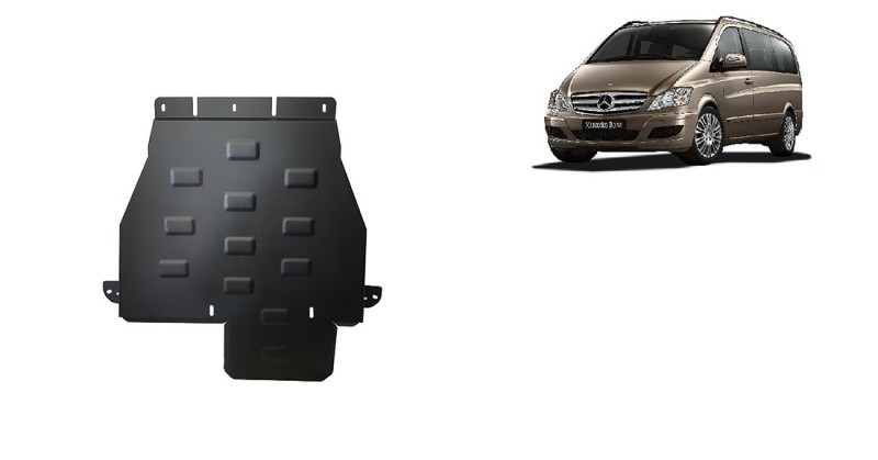 Plieninė pavarų dėžės apsauga Mercedes Viano W639 - 4x4 - automatinė pavarų dėžė (2003-2014)