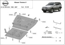 Plieninė variklio apsauga Nissan Terrano II (1992-2007)