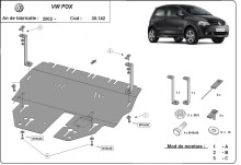 Plieninė variklio apsauga VW Fox (2002-2026)