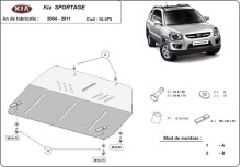 Plieninė variklio apsauga Kia Sportage (2004-2010)