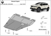 Plieninė variklio apsauga Renault Captur (2013-2019)