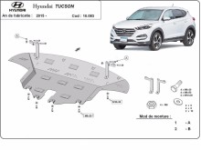 Plieninė variklio apsauga Hyundai Tucson (2015-2020)