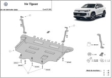 Plieninė variklio apsauga VW Tiguan (2024-2026)