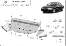 Plieninė variklio apsauga VW Passat B5, B5.5 (1997-2004)