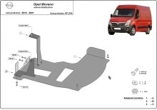 Plieninė katalizatoriaus apsauga Opel Movano (2010-2021)