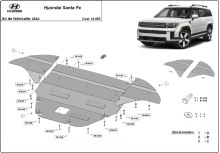 Plieninė variklio apsauga Hyundai Santa Fe (2024-2026)