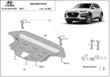 Plieninė variklio apsauga Hyundai Kona (2018-2023)