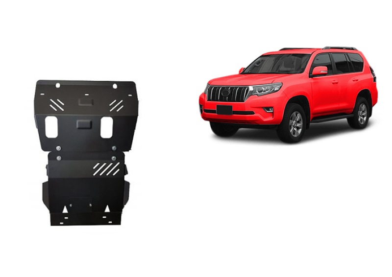 Plieninė variklio apsauga Toyota Land Cruiser 150 (2009-2023)