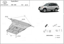 Plieninė variklio apsauga Toyota Rav4 (2000-2006)