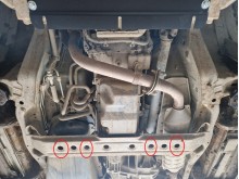Plieninė pavarų dėžės apsauga Mitsubishi Pajero 3 (V60, V70) Vers. 2.0 (1999-2007)