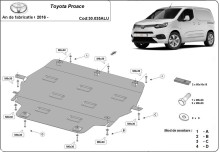 Aliumininė variklio apsauga Toyota Proace (2016-2026)