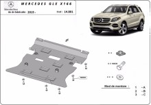 Plieninė variklio apsauga Mercedes GL X166 (2015-2019)