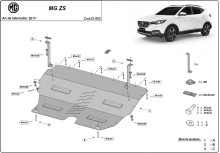 Plieninė variklio apsauga MG ZS (2017-2024)