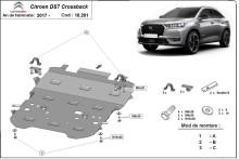Plieninė variklio apsauga Citroen DS7 Crossback (2017-2026)