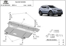 Plieninė variklio apsauga Hyundai Santa Fe (2012-2018)