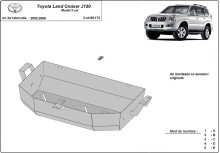 Stalowa Osłona zbiornika paliwa Toyota Land Cruiser J120 - tylko dla wersji 3-drzwiowej  (2002-2009)