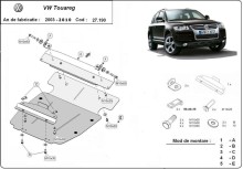 Plieninė variklio apsauga Volkswagen Touareg 7L (2003-2010)