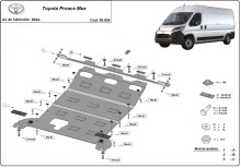 Plieninė variklio apsauga Toyota Proace Max (2024-2026)