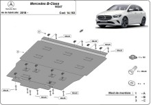 Plieninė variklio apsauga Mercedes B-Class W247 (2018-2026)