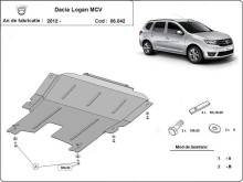 Plieninė variklio apsauga Dacia Logan MCV (2012-2020)
