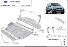 Plieninė variklio apsauga Ford Fusion (2003-2012)