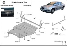 Aliumininė variklio apsauga Skoda Octavia (1998-2010)