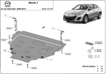 Plieninė variklio apsauga Mazda 3 (2008-2014)