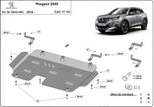 Plieninė variklio apsauga Peugeot 2008 (2019-2026)