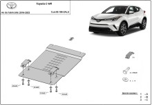 Aliumininė katalizatoriaus apsauga Toyota C-HR (2016-2023)
