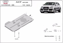 Plieninė pavarų dėžės apsauga Audi Q7 (2006-2015)