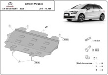 Plieninė variklio apsauga Citroen C4 Picasso (2008-2013)