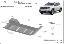 Plieninė DPF filtro apsauga Dacia Duster (2021-2024)