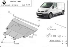 Plieninė variklio apsauga Renault Trafic (2011-2014)