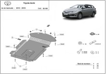 Plieninė katalizatoriaus apsauga Toyota Auris (2012-2018)
