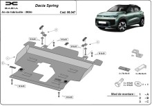 Plieninė variklio apsauga Dacia Spring (2024-2026)