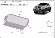 Plieninė radiatoriaus apsauga Mitsubishi L200 (2015-2026)