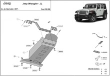 Plieninė variklio apsauga Jeep Wrangler - JL (2017-2026)