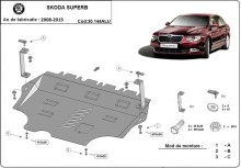 Aliumininė variklio apsauga Skoda Superb II (2008-2015)