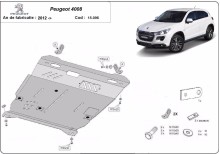 Plieninė variklio apsauga Peugeot 4008 (2012-2017)