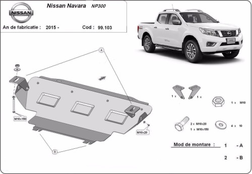 Plieninė radiatoriaus apsauga Nissan Navara NP300 - D23 (2015-2021) Plieninė radiatoriaus apsauga Nissan Navara NP300 - D23 (2015-2021)