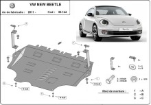 Plieninė variklio apsauga Volkswagen New Beetle (2011-2026)