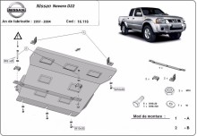 Plieninė variklio apsauga Nissan Navara D22 (1997-2004)