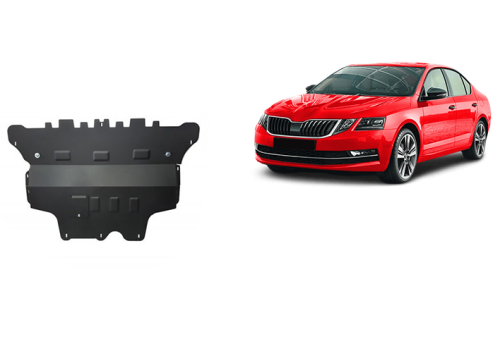 Plieninė variklio apsauga Skoda Octavia 3 - automatinė pavarų dėžė (2013-2020)