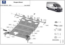 Plieninė variklio apsauga Peugeot Boxer (2016-2026)