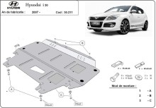 Plieninė variklio apsauga Hyundai I30 (2007-2011)