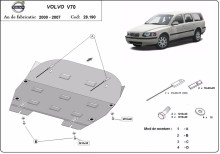 Plieninė variklio apsauga Volvo V70 (2000-2007)